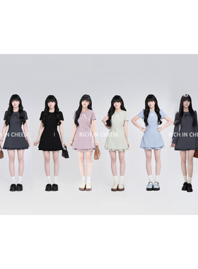 RICHINCHEESE 暗夜柔姿 【系列合集】 miu系千金风气质收腰连衣裙