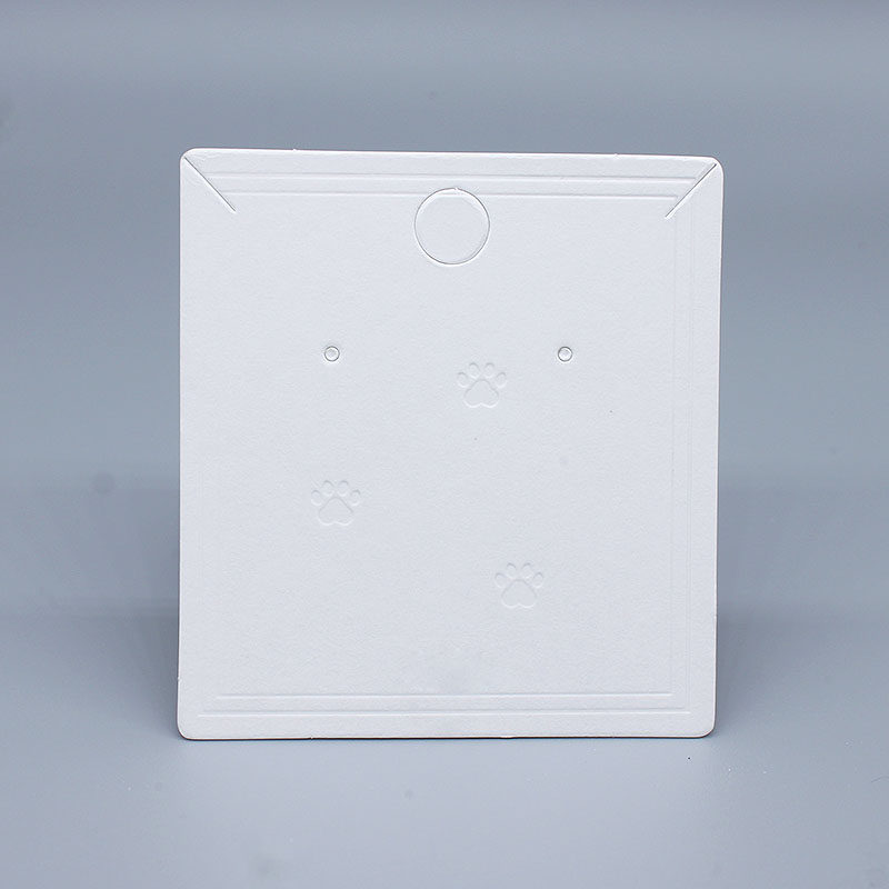项链耳钉套装饰品包装卡片 韩版空白特种白卡纸板6*6.5cm 100个