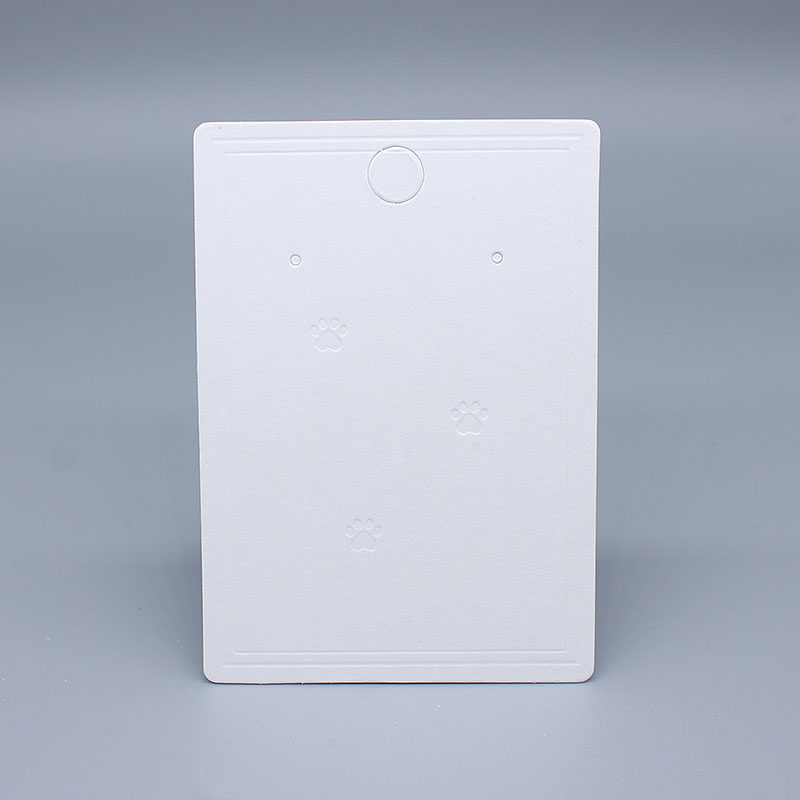 1对长耳坠饰品包装卡片 韩版空白通用特种白卡纸板6*8.5cm 100个