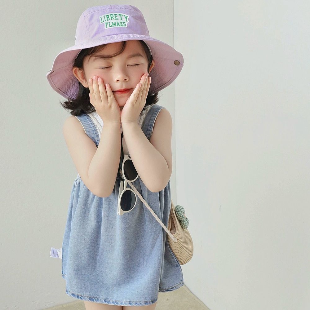 儿童渔夫帽遮阳帽防晒帽男女童夏
