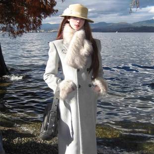 2025新款江浙沪千金穿搭气质高级感毛呢外套中长款收腰大衣女冬季