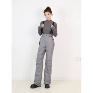 背带羽绒裤女外穿冬季新款90%白鹅绒高腰显瘦保暖加厚时尚滑雪裤