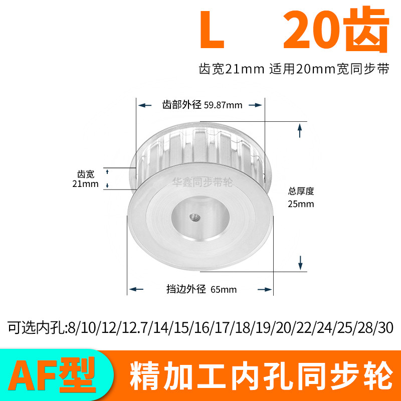 L现货同步轮L20齿AF齿宽21总厚25
