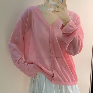 女欧洲站上衣潮85215 2025早秋新款 时尚 百搭V领高级感长袖 针织开衫