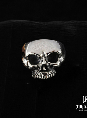 手工骷髅银饰戒指欧美风