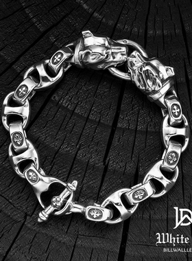 殿堂级银饰男士奢侈品手链定制款