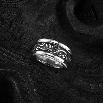 【现货】BWL正品 925银宽版海浪戒指 R231