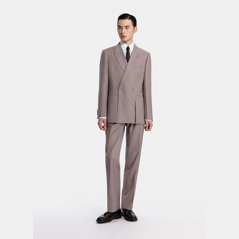 立体大贴袋精仿羊毛男士西服套装量体定制