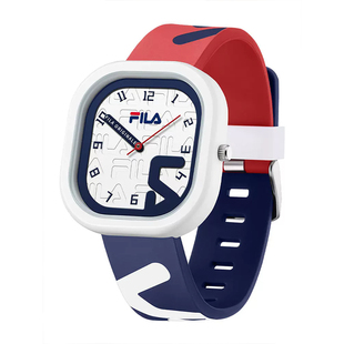 FILA斐乐硅胶带运动防水手表男女士初高中大学生考试腕表礼物6550