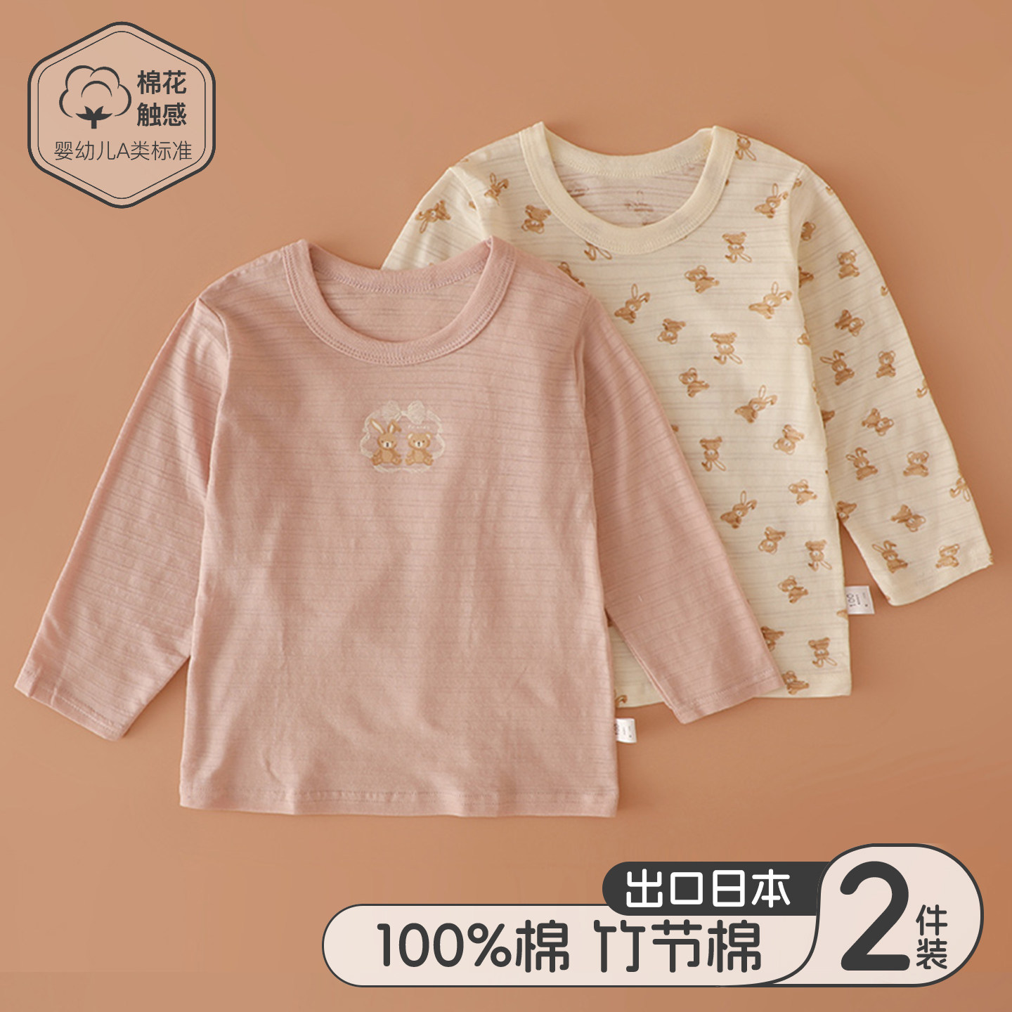 100%纯棉宝宝夏季长袖家居服图片