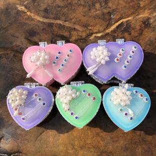 包邮心形儿童首饰盒收纳公主小化妆盒女孩可爱玩具学生礼物送闺蜜