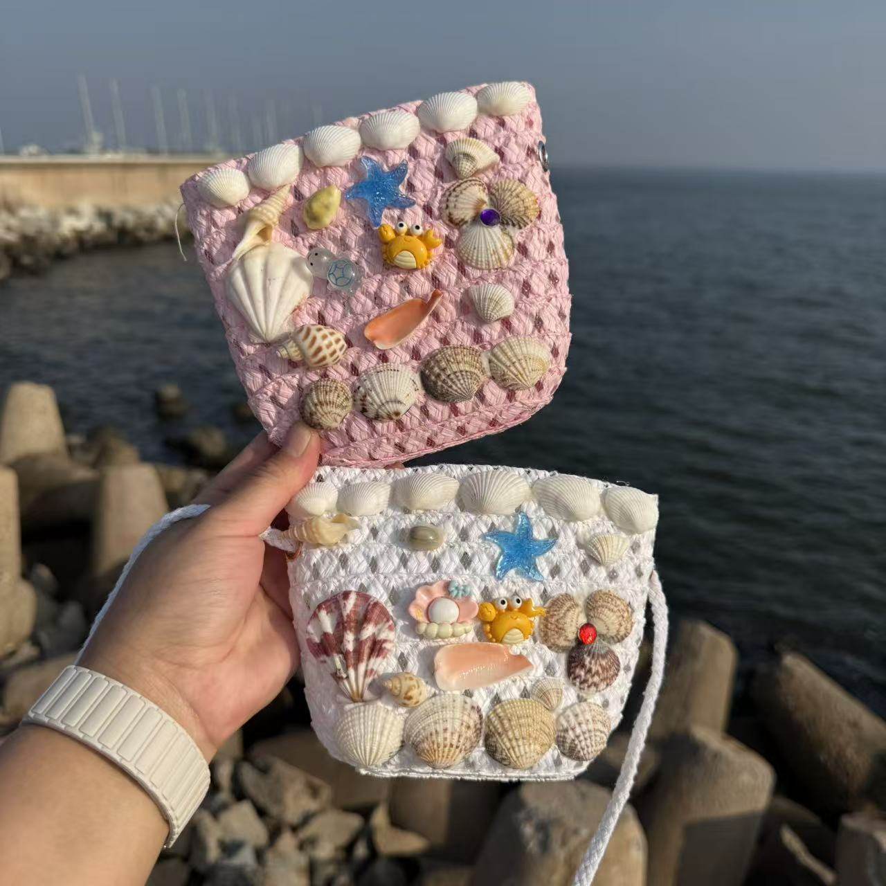 包邮天然海螺贝壳零钱包挎包旅游景区海边纪念品礼品工艺品礼物