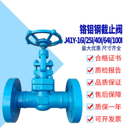 法兰截止阀Globe Valve 铬钼钢截止阀 J41Y-16I/25I/40I/64I/100I
