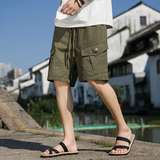 西兴桥边军绿2024新款男士大码五分机能风工装裤A032/DK2303/55，男装休闲裤，电商A032