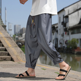 西兴桥边灰色2024新款风男士大码休闲九分裤薄A032/K2305/55，男装休闲裤，电商A032