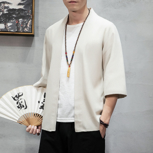 灰墙风 风夏装新款纯色汉服开衫衬衫 麻本A032/1805/特P30图片