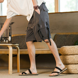 咖啡厅灰色2024新款男士工装短裤五分机能风大码A032/DK2302/45，男装休闲裤，电商A032