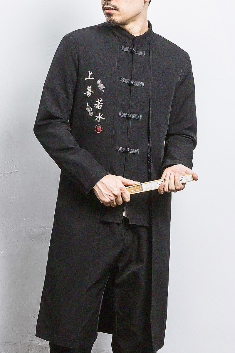 白墙风春装假两件风衣上善若水刺绣外套A032/1902/95控128,男装风衣,电商A032