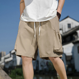 西兴桥边卡其2024新款大码五分运动休闲沙滩裤男A032/DK2301/35，男装休闲裤，电商A032