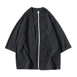 灰墙风 风夏装新款纯色汉服开衫衬衫 麻本A032/1805/特P30图片