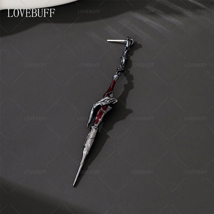 lovebuff周边耳钉银翼恶魔卡面同人周边精致耳饰耳坠生日礼物