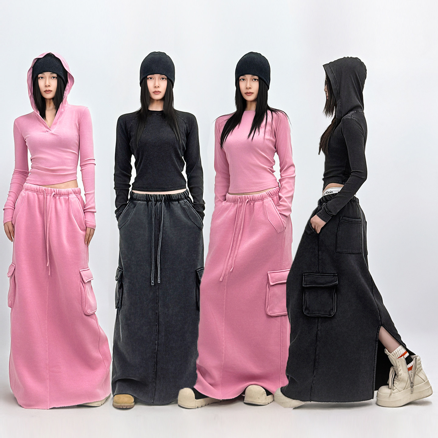 SUN90美式复古辣妹废土风套装女沙丘美学连帽打底圆领打底半身裙,女装/女士精品,时尚套装,淘宝优惠券,粉丝福利购,淘宝优惠卷