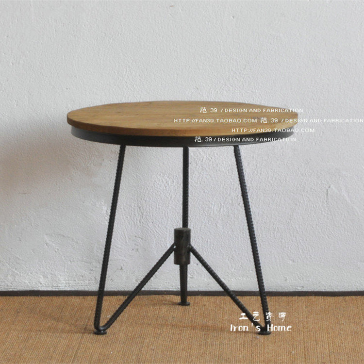 Industrial wind Iron art tea table loft Small round table Do the old Side table Retro balcony Leisure table a living room tea table Small deskin the Residential furniture , Categories , Tea table  category - from Buy2taobao.com to provide professional Taobao agent buy service