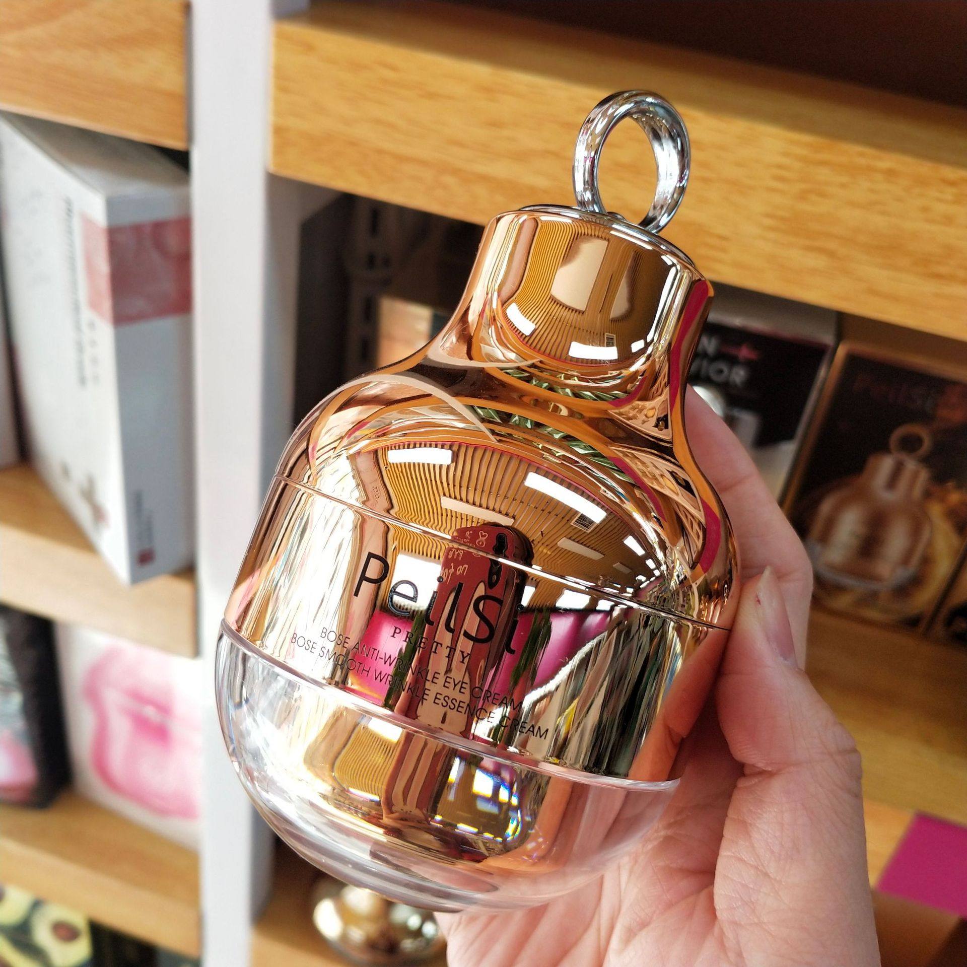 套盒佩兰诗玻色因电动按摩眼霜 精华面霜组合100g抚纹修护精华液