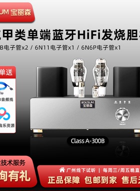 宝丽森 300B 胆机单端电子管功放带9038解码纯甲类HiFi蓝牙放大器