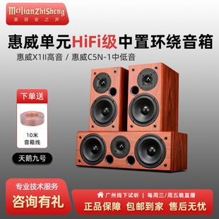 HIVI惠威喇叭天鹅9号hifi发烧级家庭影院音响5寸中置环绕无源音箱