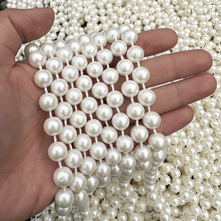 婚庆仿真珍珠串珠帘婚礼吊顶行云流水波帘连线珠链条DIY装 饰用品