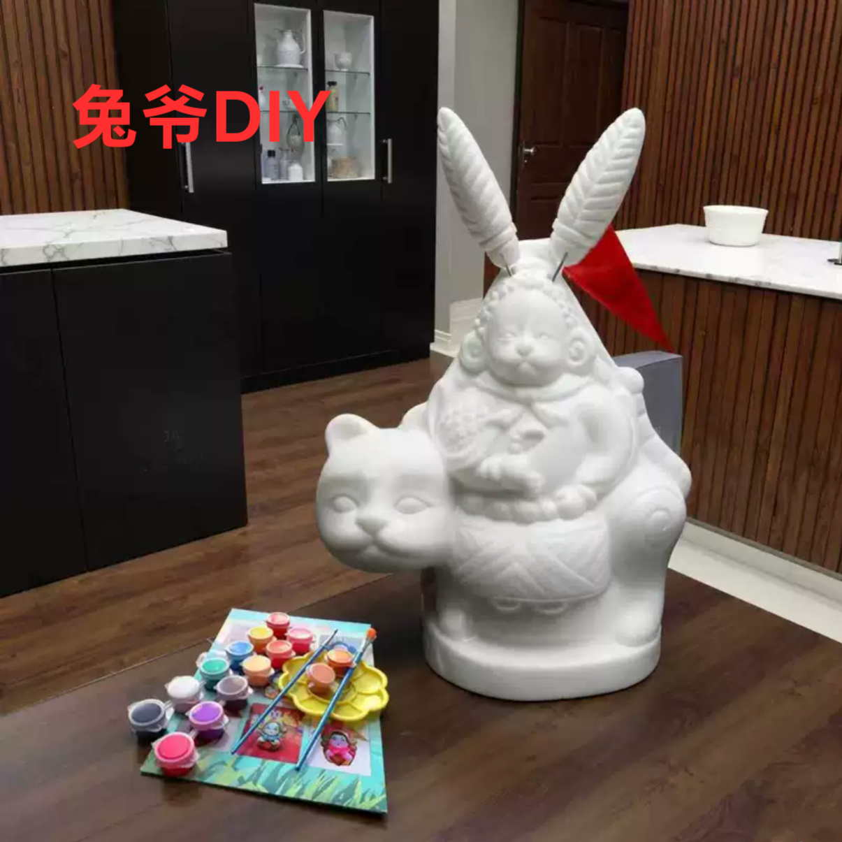 DIY泥塑兔爷彩绘旅游手工礼物北京特色工艺品出国礼品