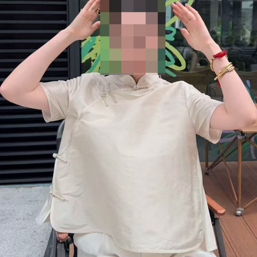 国风真丝双宫桑蚕丝斜襟上衣