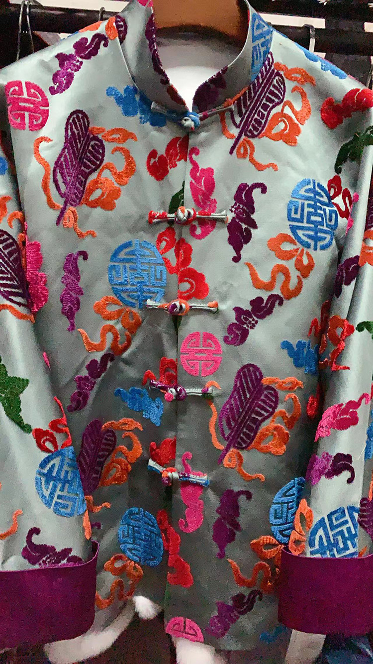 真丝漳缎2023唐装汉服上衣