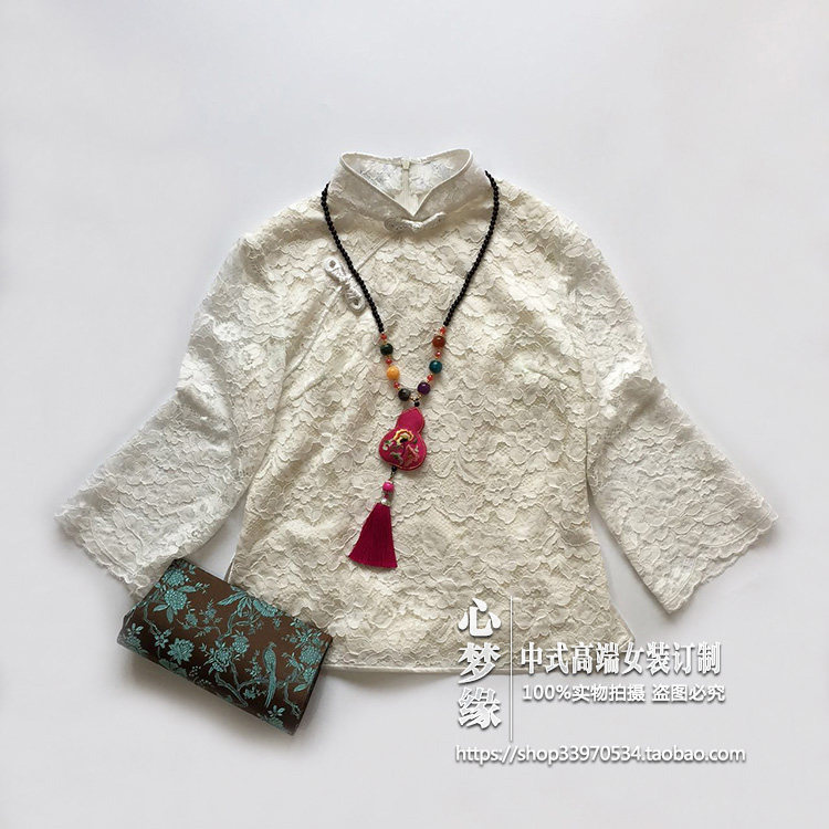 旗袍上衣显瘦气质日常女装蕾丝