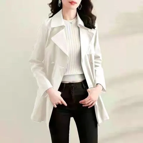 女士女春秋60202550风衣气质岁到中长款女士外套女