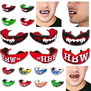 hbw欧式泰拳 拳击搏击格斗泰拳护齿跆拳道篮球专业护齿牙套 带盒