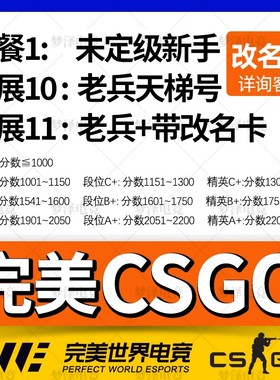 完美csgo号新手老兵cs2账号成品小号天梯白号d号低分c号世界平台