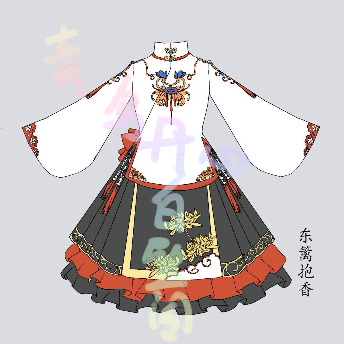 【白璧阁】~东篱抱香~中华风洋装|云雾里系列|中华风lolita|SK