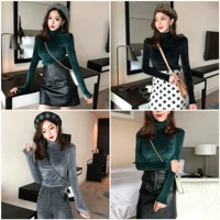 Бархатный демисезонный утепленный приятный телу белый лонгслив