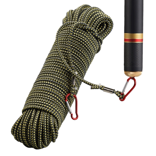 钓鱼大物失手绳水库专用棉绳失手绳多芯50米护竿绳新款鱼竿失手绳