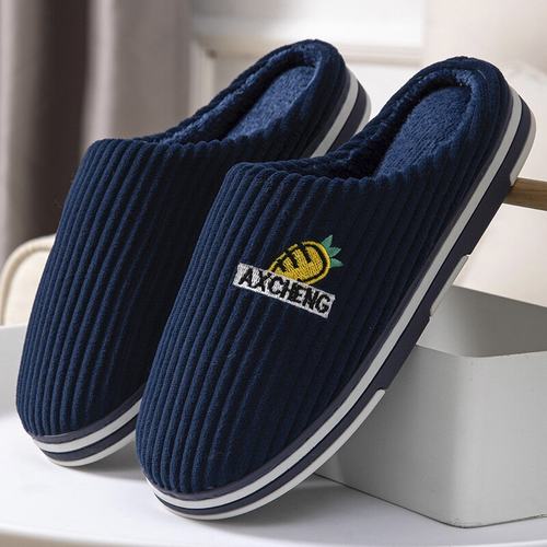 冬季棉拖鞋女居家室内防滑加绒厚底保暖毛绒拖鞋男室内棉拖