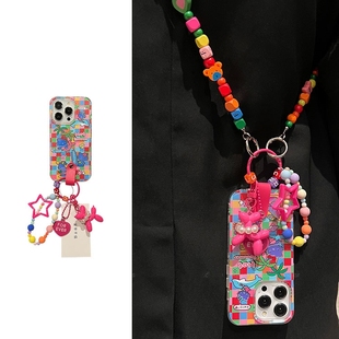 5斜挎挂绳U3 U5e可爱Z6X 11s手机壳z7 neo9S Z9turbo 7Se旅游Z1 潮猫五角星挂件适用vivo 8pro iQOO