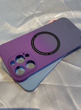 无边框渐变磁吸壳适用oppo reno11/10/9手机壳87/6PRO+硬壳FindX7/x8简约a58x渐变a55防摔a56撞色A11X/A2x/A8