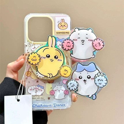 小八乌萨奇旋转磁吸支架适用小米15/14/10S手机壳红米K80/K70至尊K50/note14/13/11/12T情侣civi2软Turbo4pro