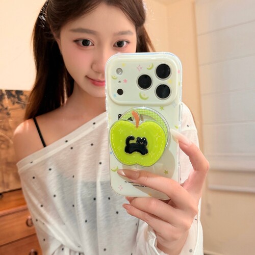 立体猫咪青苹果磁吸支架适用NOthing 4A/3A手机壳2谷歌Pixel9/10PRO/87可爱Pmote edge60pro夏日G56/ROG9/G54