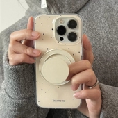 note13 13U软10 10S手机壳红米Turbo3 淡黄色泼墨磁吸支架适用小米15 K60e k70 civi4pro硅胶k40S女K80