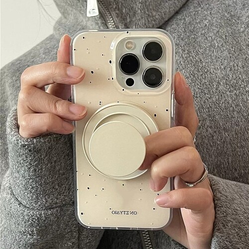 淡黄色泼墨磁吸支架适用小米15/14/13U软10/12/10S手机壳红米Turbo3/k70/K60e/note13/civi4pro硅胶k40S女K80