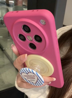 火龙果色软糯Q弹爱心磁吸支架适用vivo X200promini手机壳X300可爱x100Ultra/x90硅胶s20/19/s18Pro/V30/V40