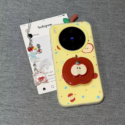 红苹果支架Find X9/X8Ultra适用OPPO Reno15C/14F/13手机壳10PRO+二合一X7/X6链条K13/A3/A1/A5M创意A57/A6GT